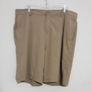 Leehanton Men's Tan Performance Shorts outdoor hiking fishing 40 casual camp